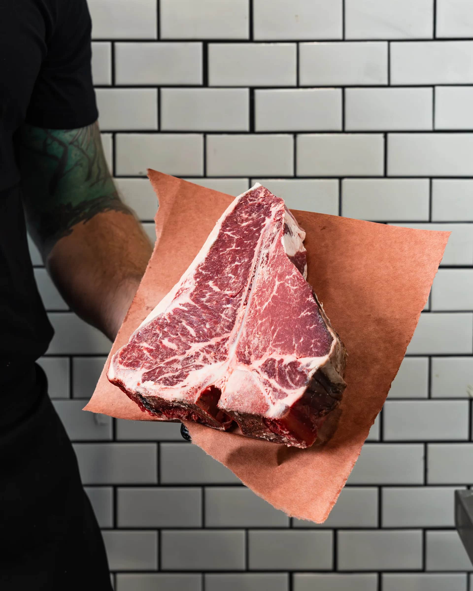 Dry Aged Porterhouse at The Bay Butcher, Oyster Bay